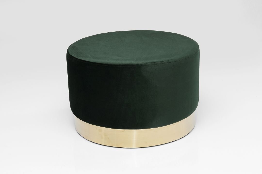 KARE Hocker Cherry Dunkelgrün Brass 84201