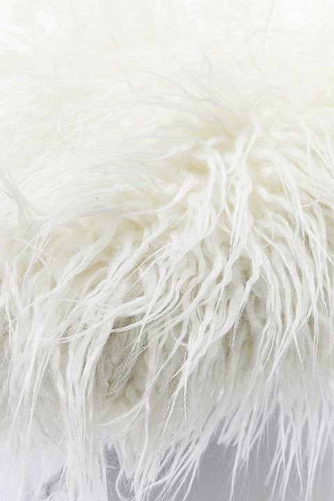KARE Hocker Visible Fur Weiß 81580