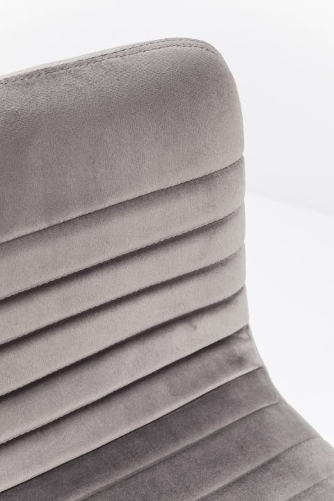 KARE Barhocker Lara Velvet Silver 81235