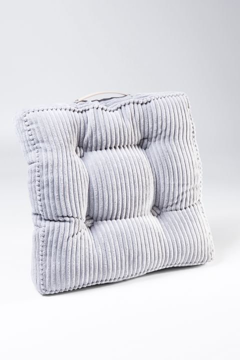 KARE Kissen Cord Handle Grau 61217