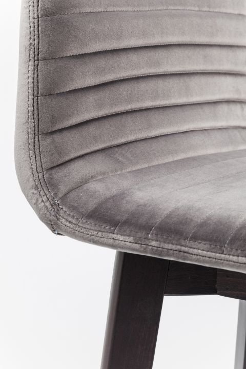 KARE Barhocker Lara Velvet Silver 81235
