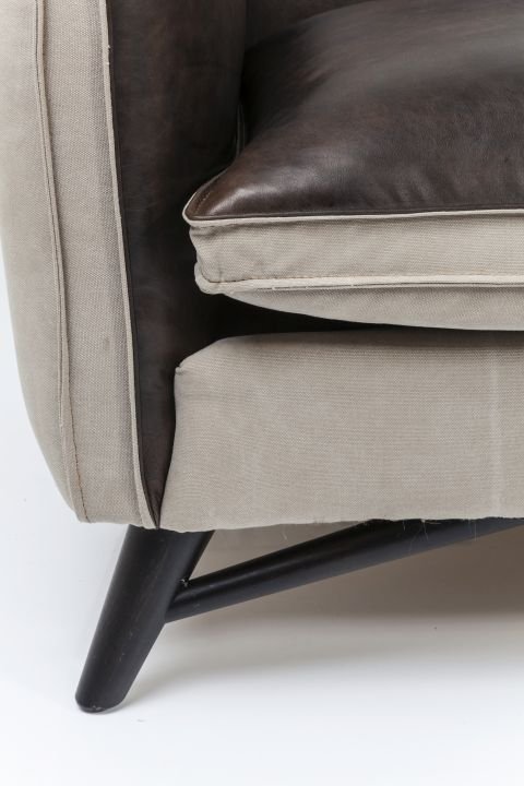 KARE Sofa Fashionista Leder/Canvas 81604