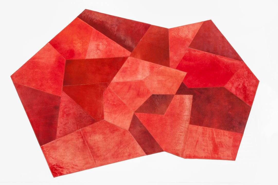 KARE Teppich Asymmetric Red 60591