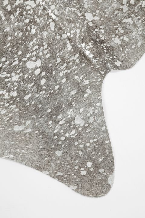 KARE Teppich Hide Acid Wash Silber 39960