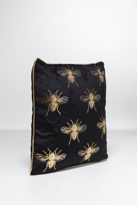 KARE Kissen Bee Schwarz 45x45cm 61659