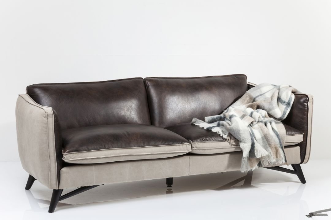 KARE Sofa Fashionista Leder/Canvas 81604