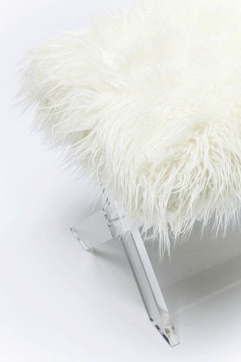 KARE Hocker Visible Fur Weiß 81580